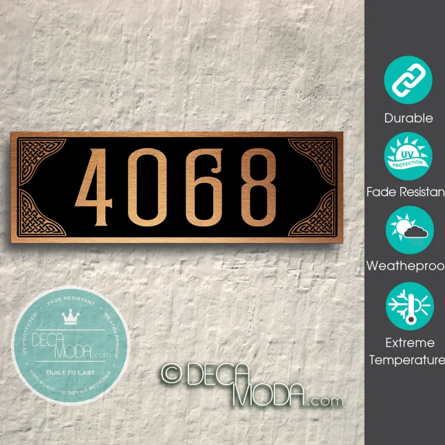 Weatherproof Celtic Address Sign Celtic Address Sign
