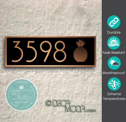 Outdoor Weatherproof Pineapple Address Sign