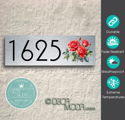 Outdoor Rose Address Sign