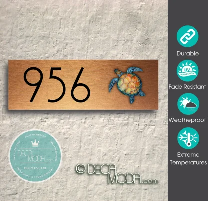 Outdoor Turtle Address Sign