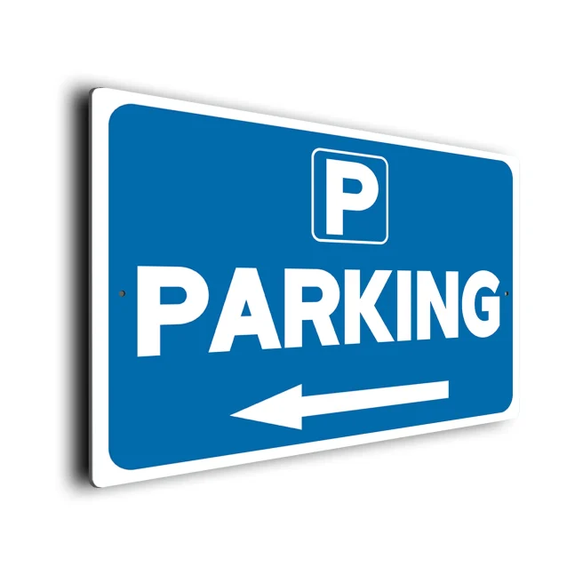 Blue Parking Directional Sign Parking Directional Sign