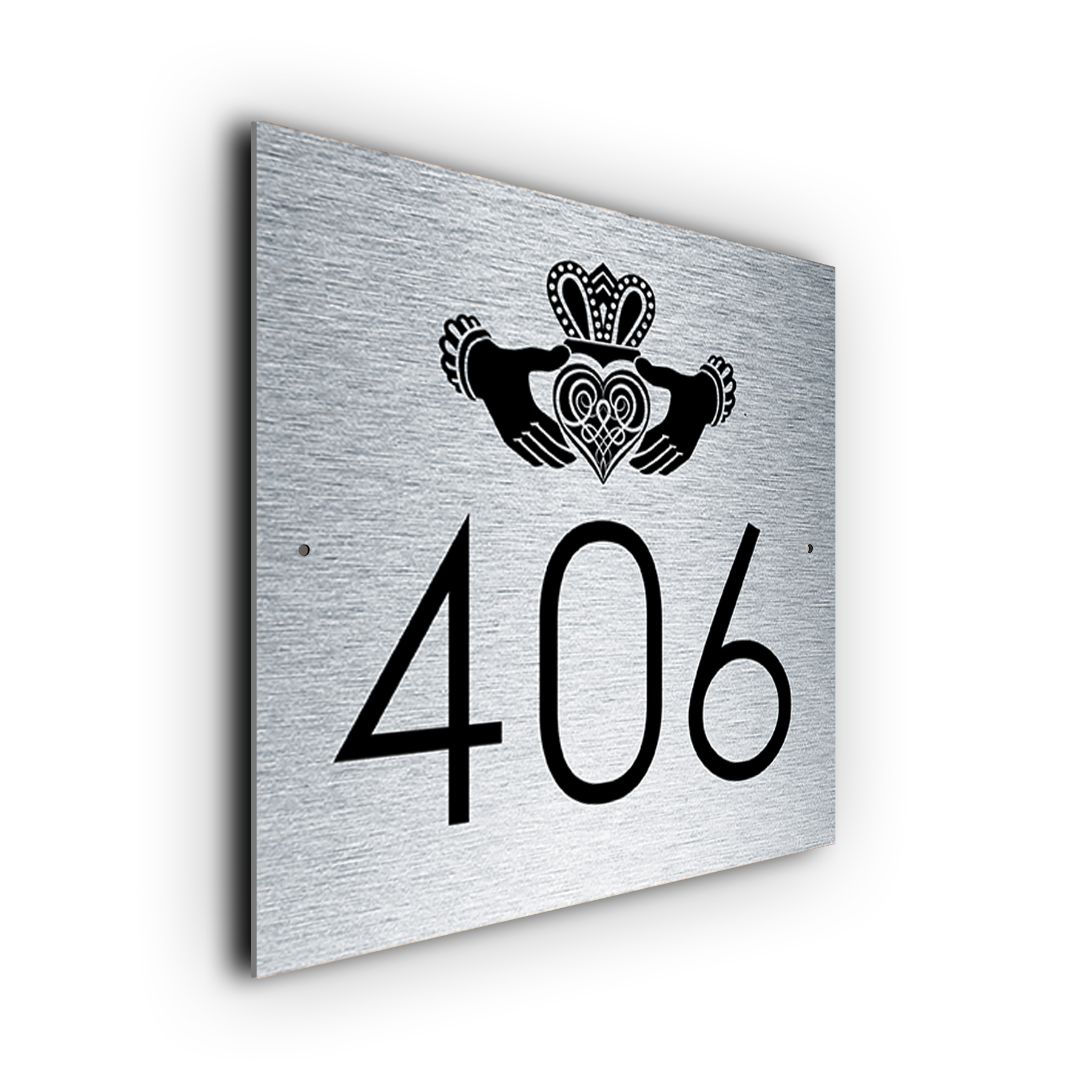 Celtic Claddagh Ring House Number Sign