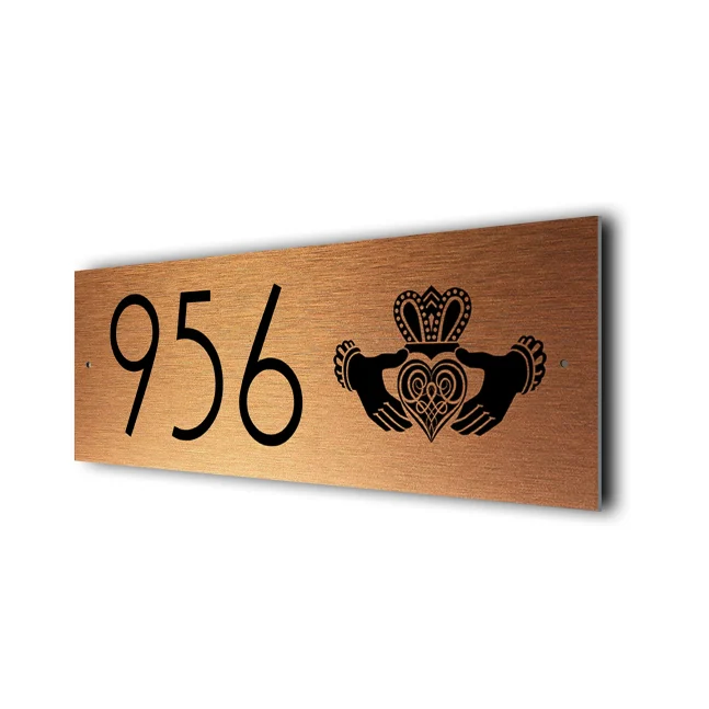 Copper Celtic Claddagh Ring Address Sign Celtic Claddagh Ring Address Sign
