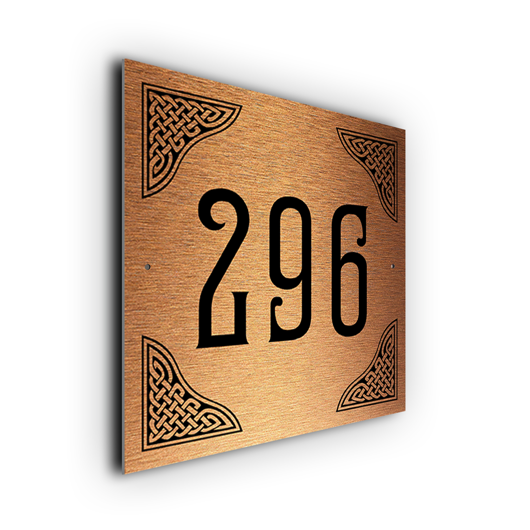 Celtic knotwork House Number Sign