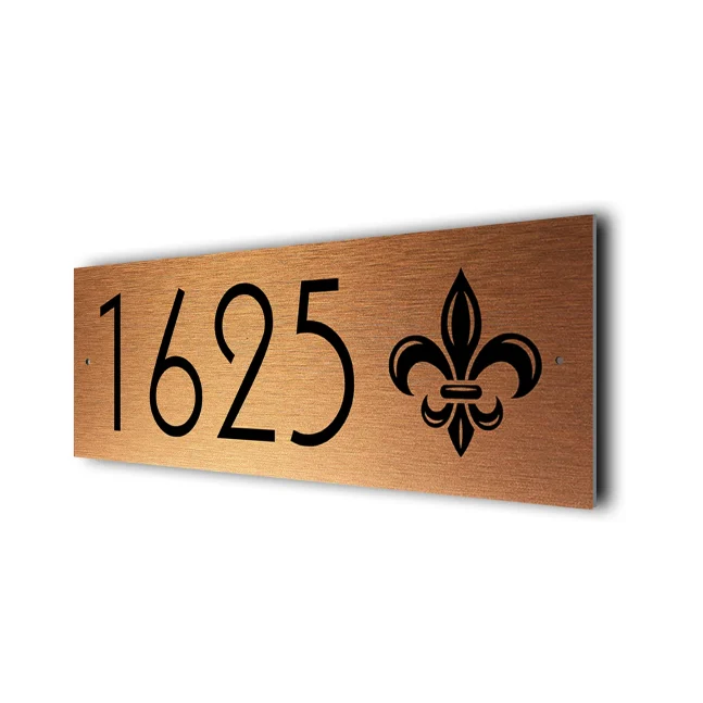 Copper Fleur De Lis Address Sign Fleur De Lis Address Sign