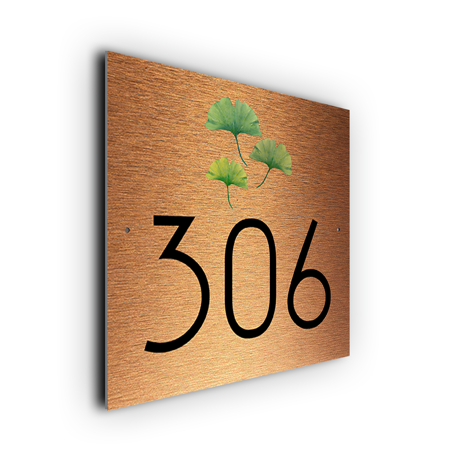 Ginkgo House Number Sign