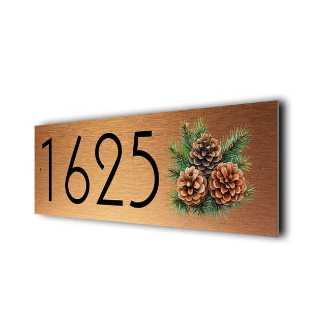 Copper Pinecone Address Sign Pinecone Address Sign