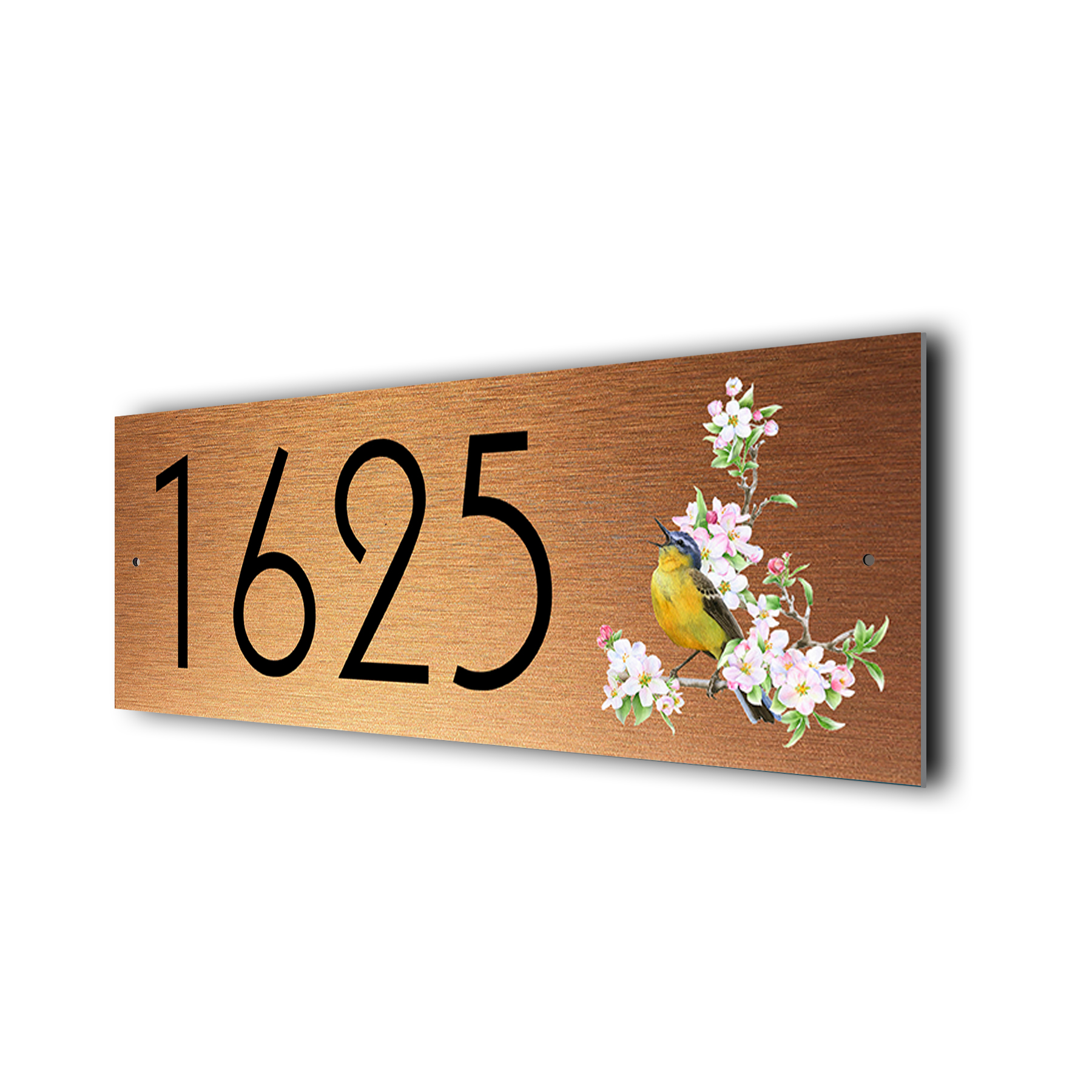 Custom Songbird Address Sign