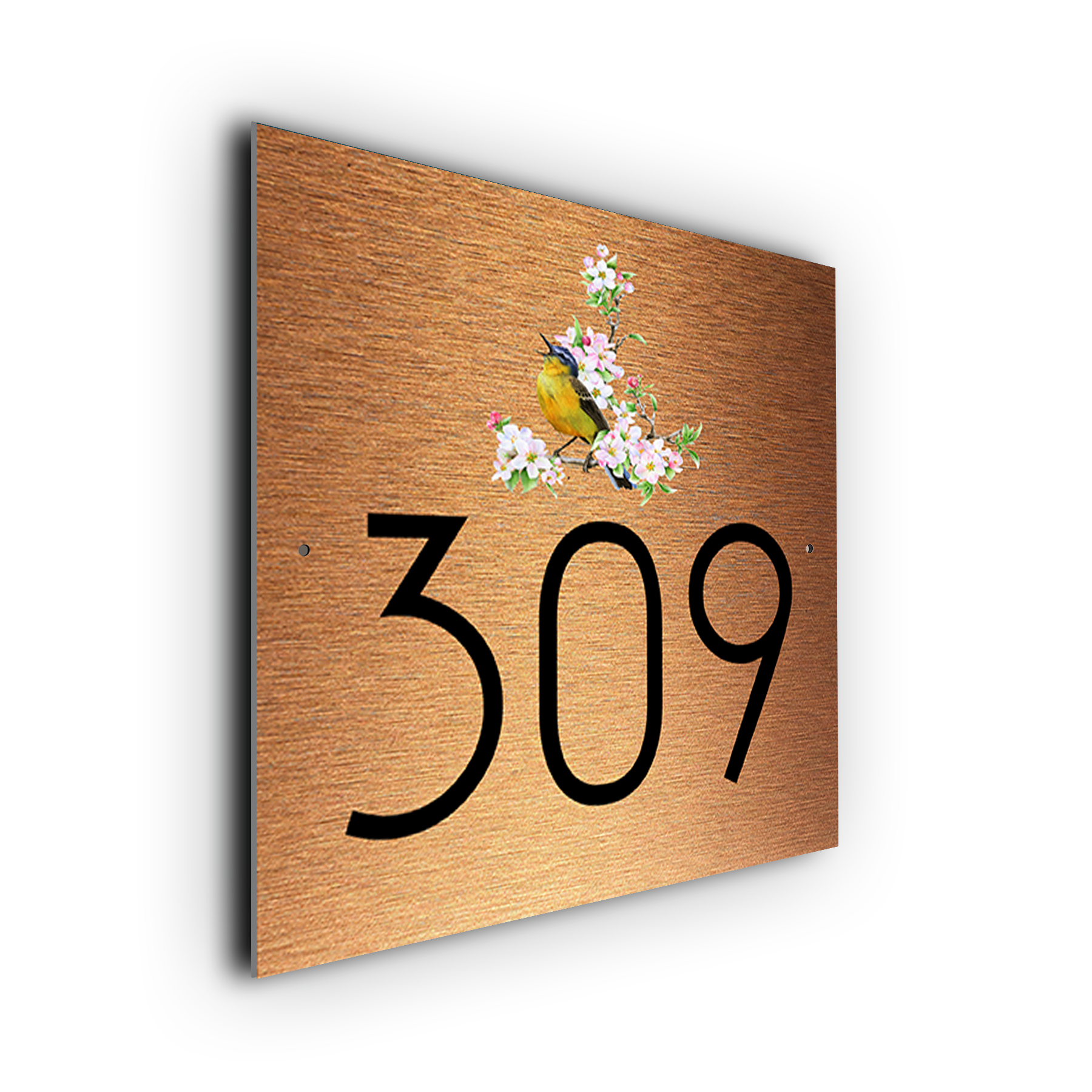 Custom Songbird House Number Sign