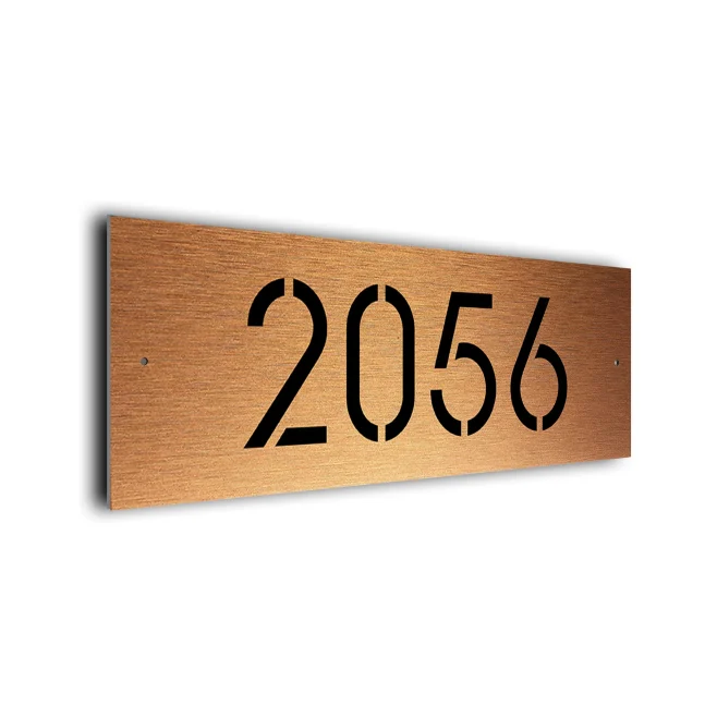 Copper Stencil Address Sign Custom Stencil Address Sign