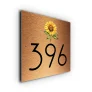 Custom Sunflower House Number Sign