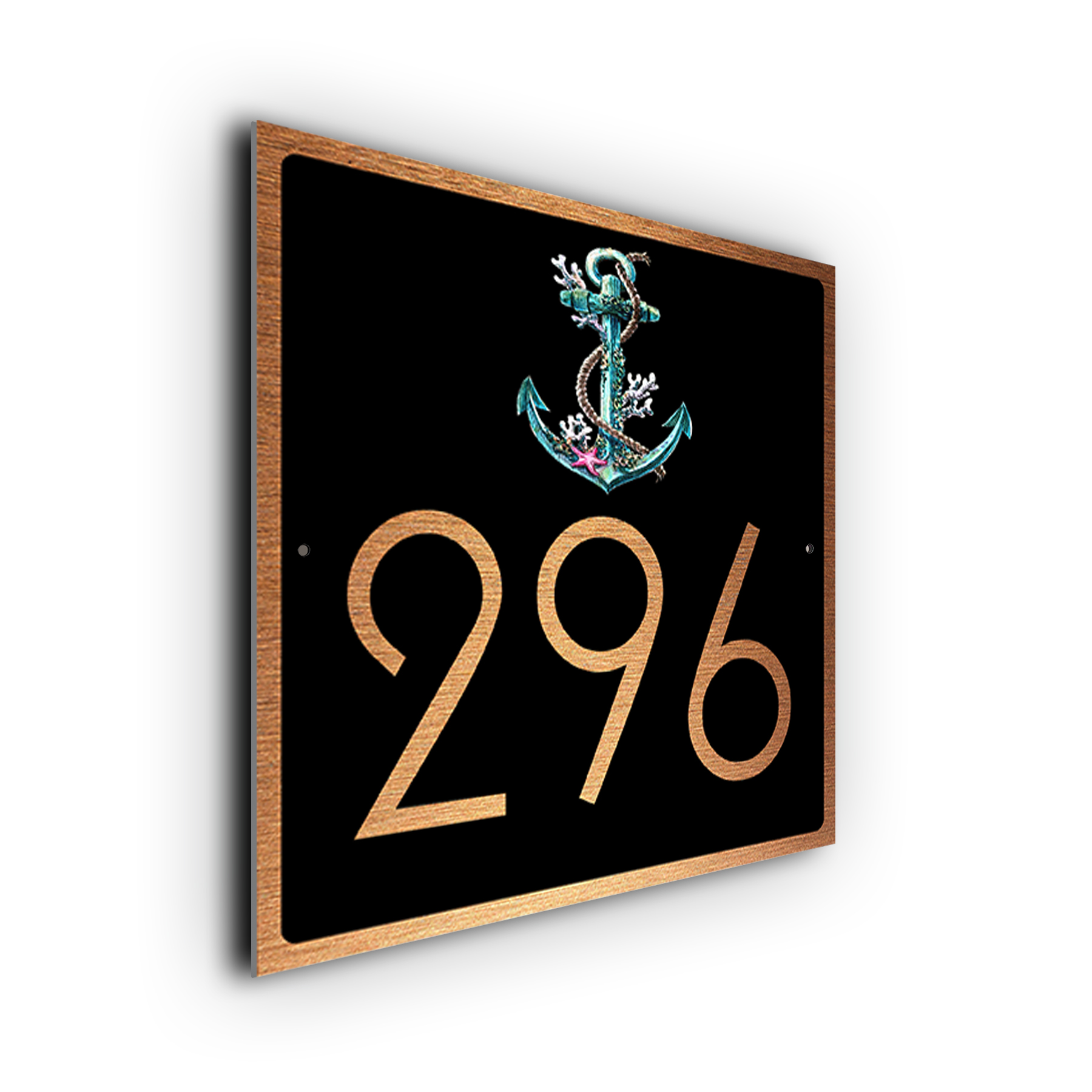 Custom Anchor House Number Sign