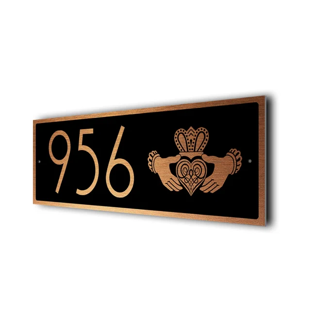 Custom Celtic Claddagh Ring Address Sign Celtic Claddagh Ring Address Sign
