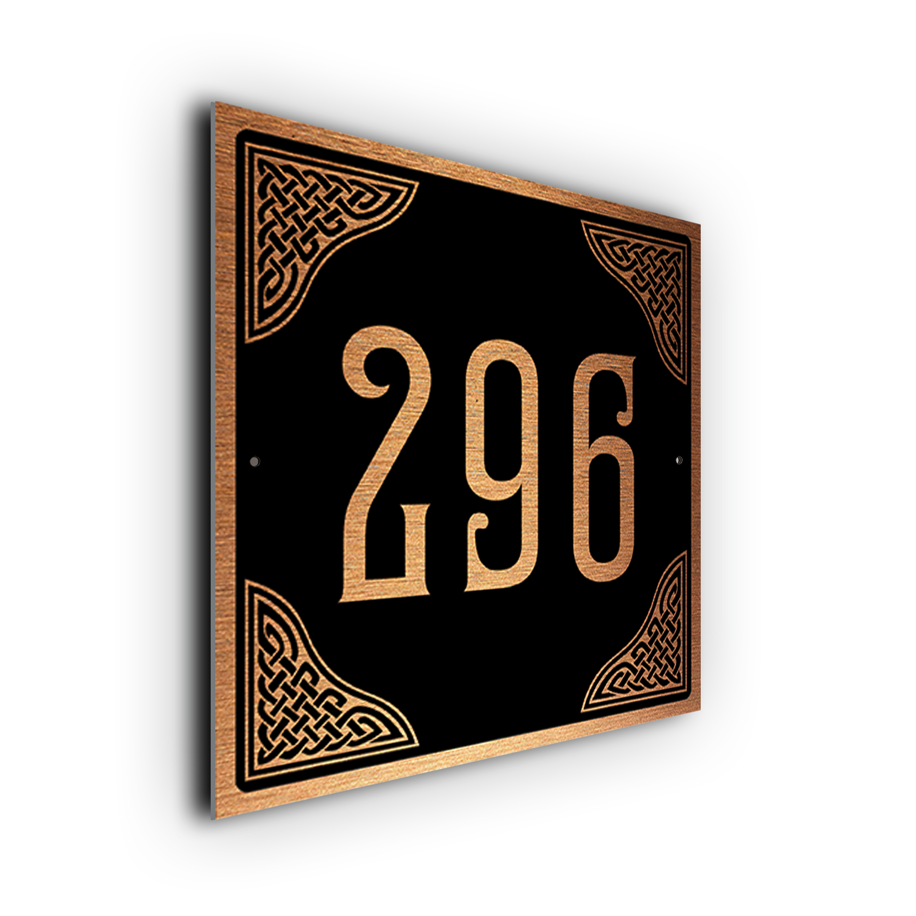 Celtic knotwork House Number Sign