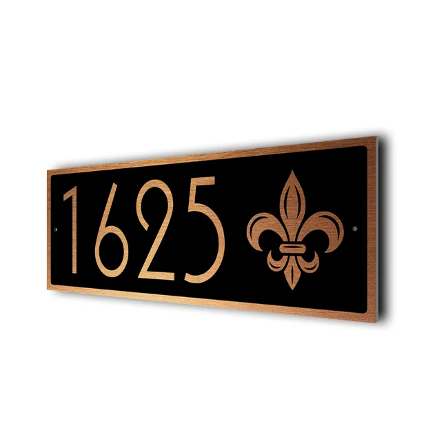 Custom Fleur De Lis Address Sign Fleur De Lis Address Sign