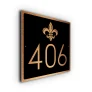 Fleur de Lis House Number Sign