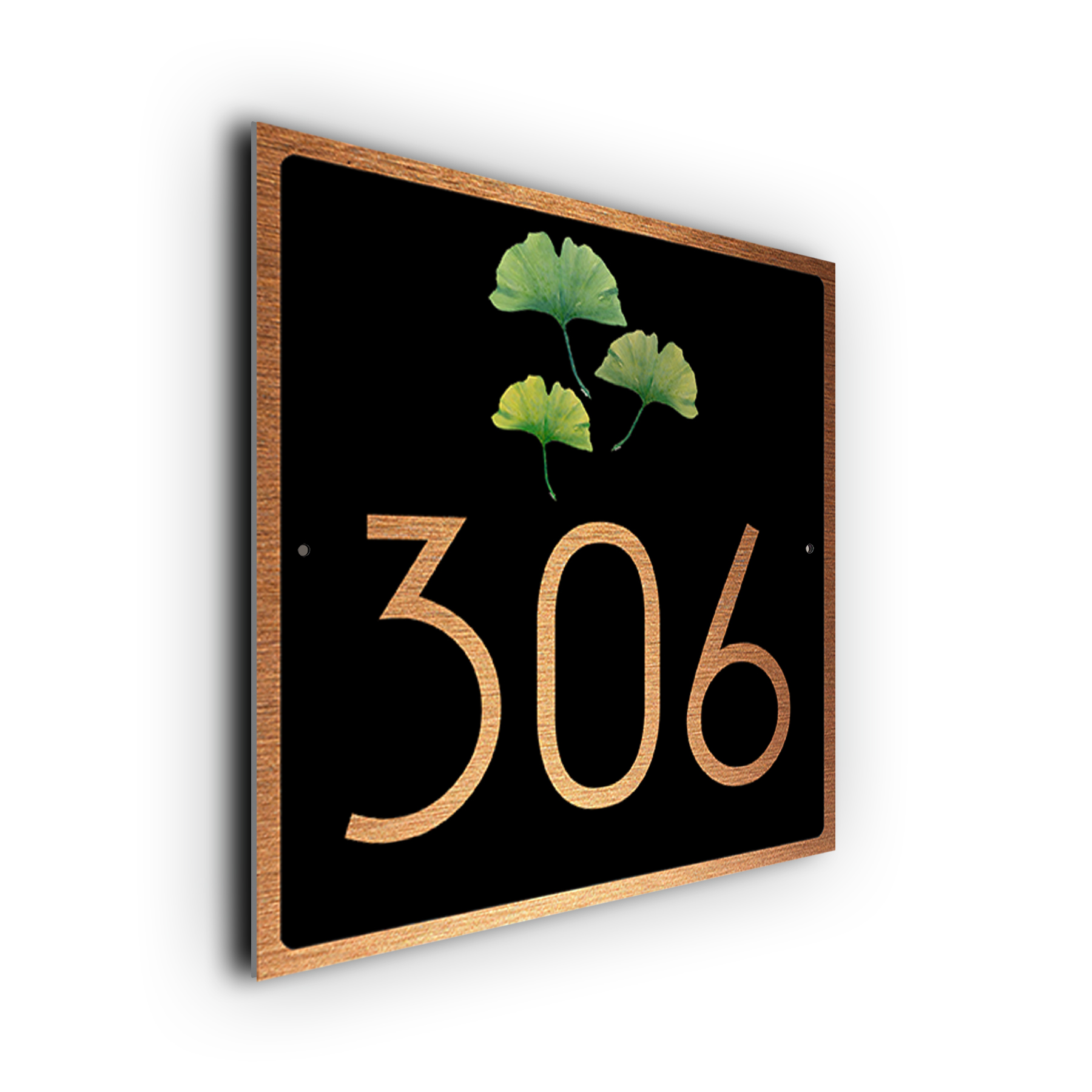 Ginkgo House Number Sign