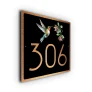 Hummingbird House Number Sign