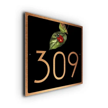 Ladybird House Number Sign