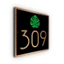 Custom Monstera House Number Sign