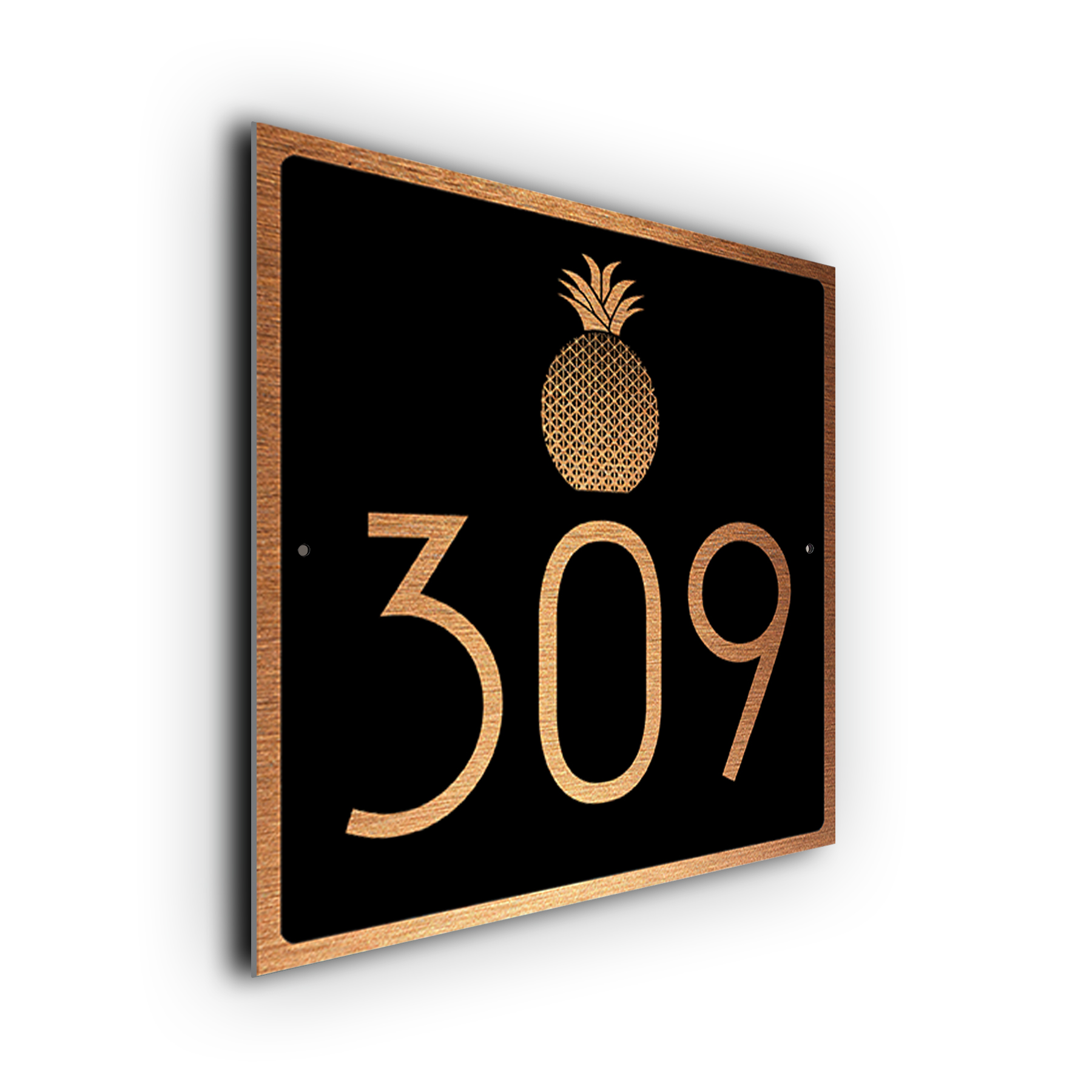 Pineapple House Number Sign