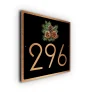 Pinecone House Number Plaque