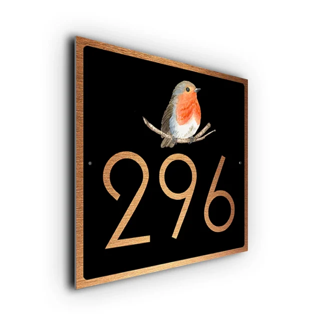 Custom Robin House Number Sign Robin House Number Sign