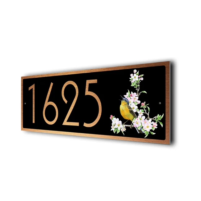 Custom Songbird Address Sign Personalized Songbird Address Sign