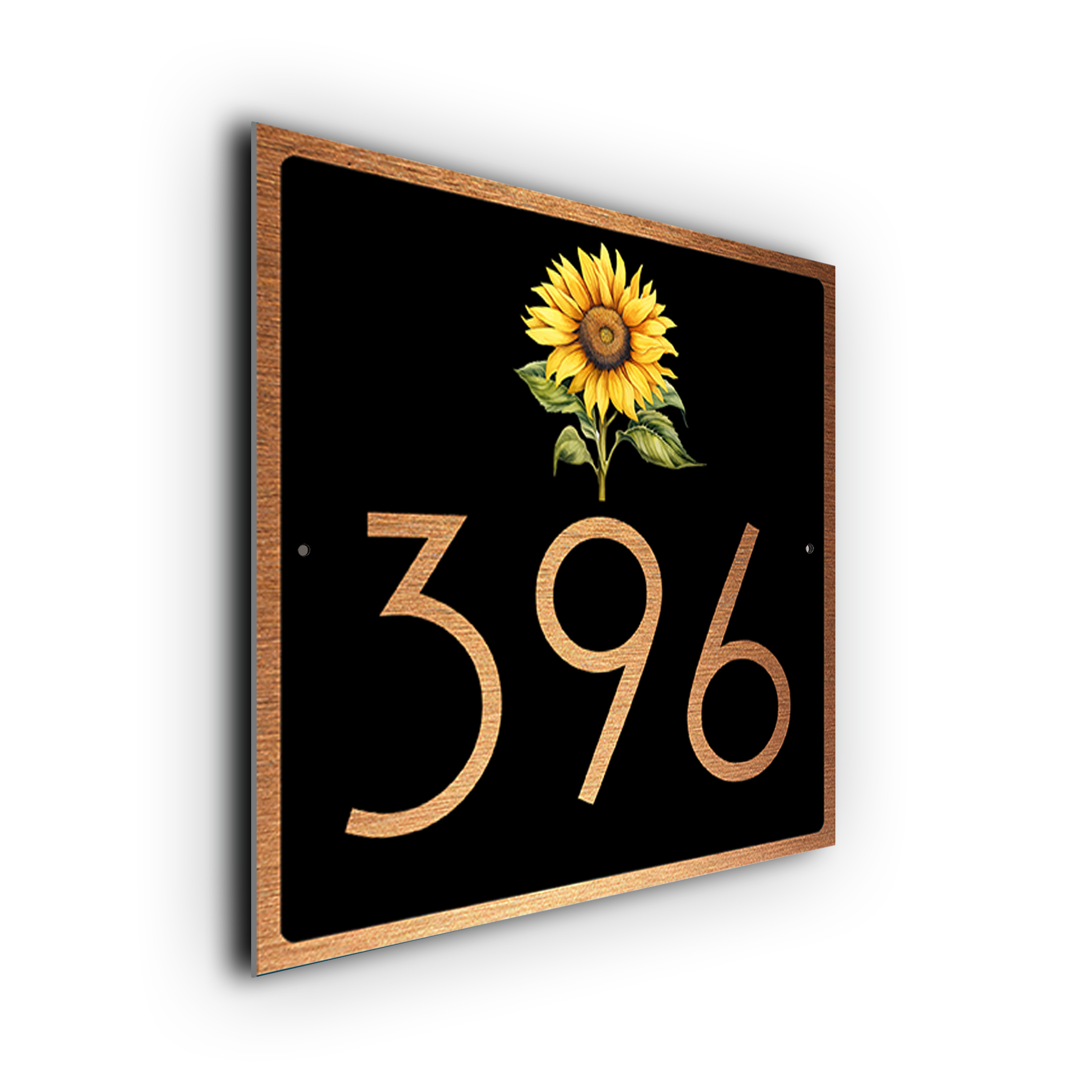 Sunflower House Number Sign