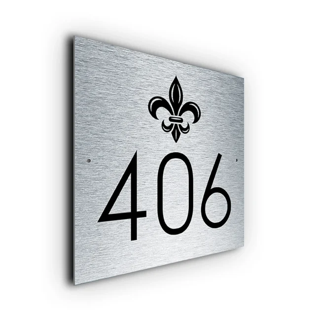 Fleur De Lis House Number Sign Custom Fleur de Lis House Number Sign