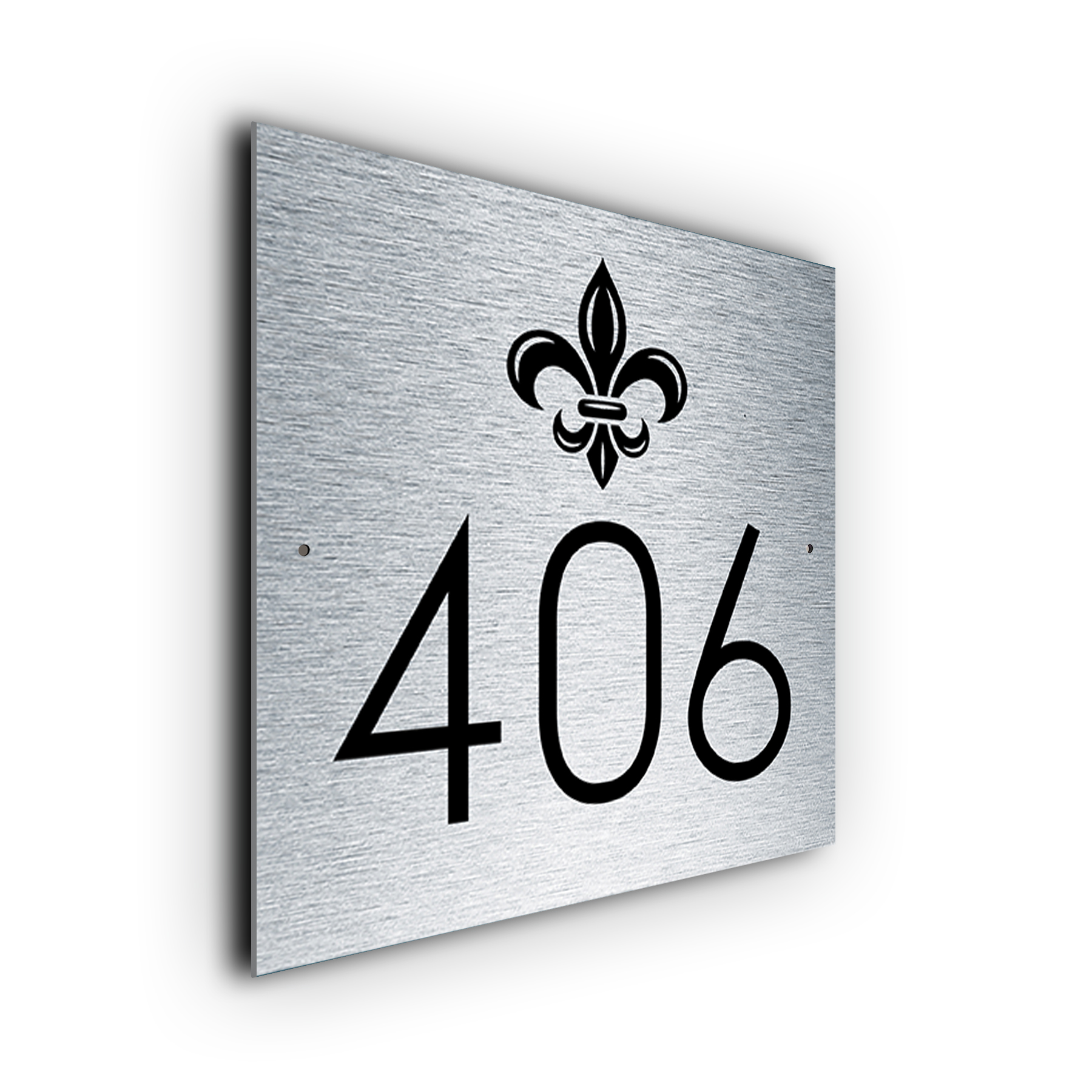 Custom Fleur de Lis House Number Sign