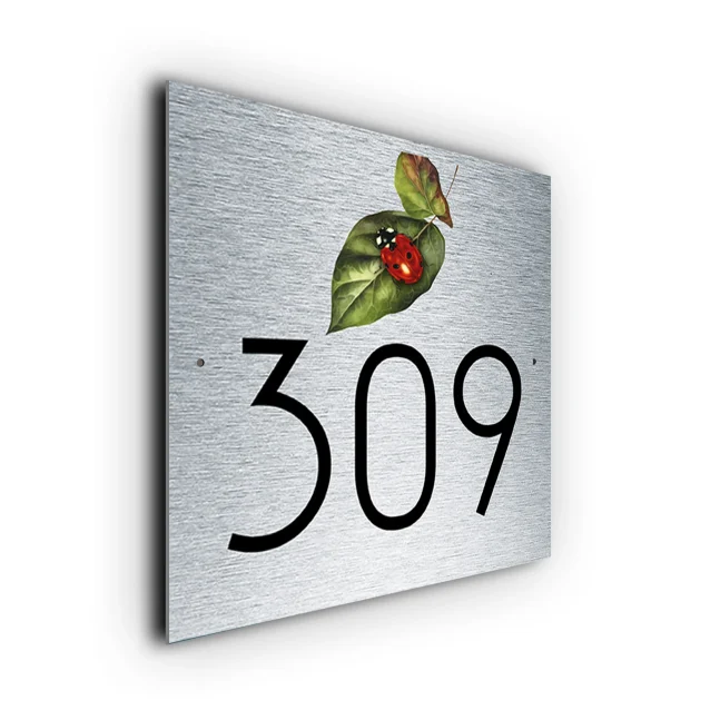 Ladybird House Number Sign Custom Ladybird House Number Sign