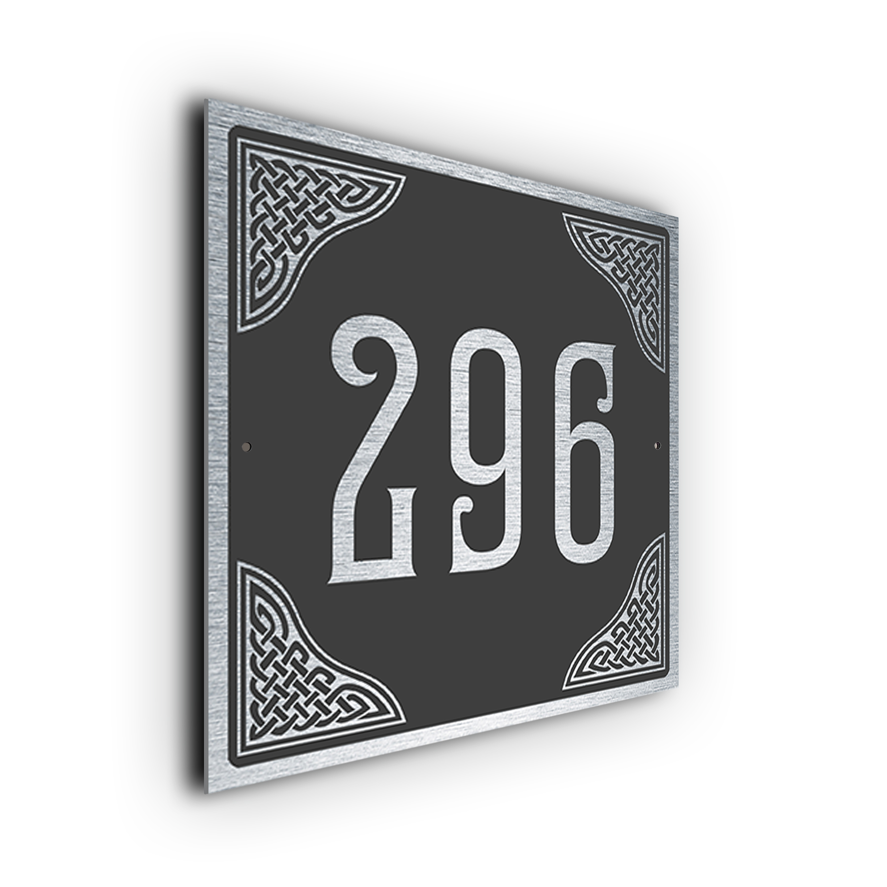 Celtic knotwork House Number Sign