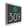 Monstera House Number Sign