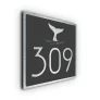 Custom Whale House Number Sign