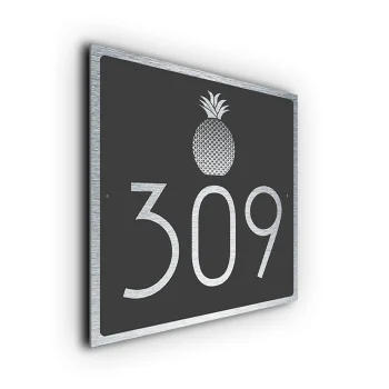 Custom Pineapple House Number Sign
