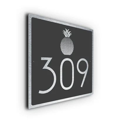 Custom Pineapple House Number Sign