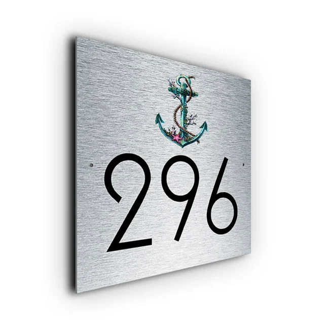 Personalized Anchor House Number Sign Custom Anchor House Number Sign