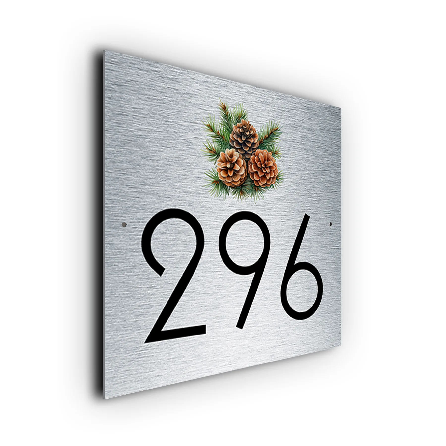 Pinecone House Number Plaque