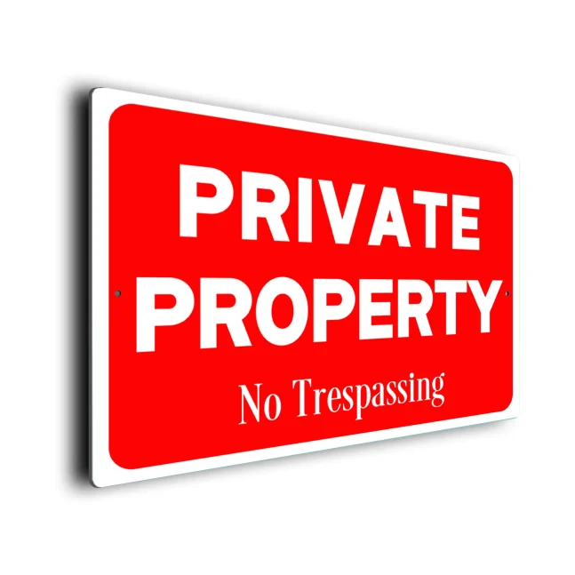 Private Property No Trespassing Sign