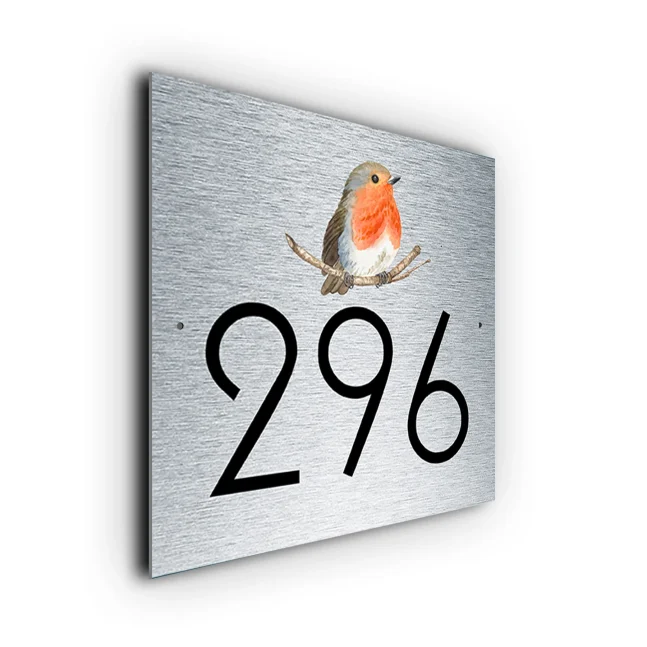 Robin House Number Sign Custom Robin House Number Signs
