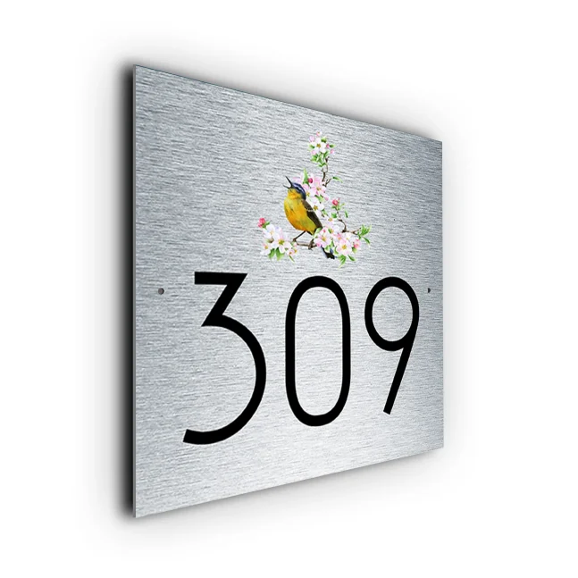 Songbird House Number Sign Custom Songbird House Number Sign