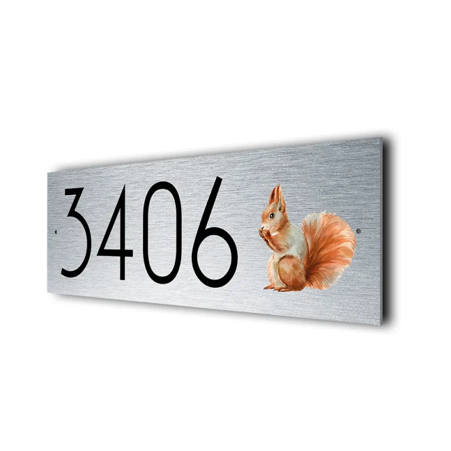 Squirrel Address Sign Custom Squirrel Address Sign