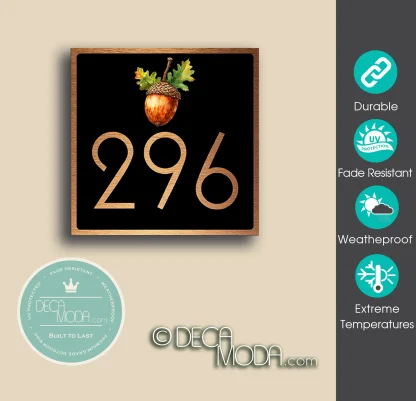 Acorn House Number Sigs