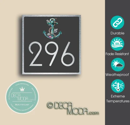 Anchor House Number Sign