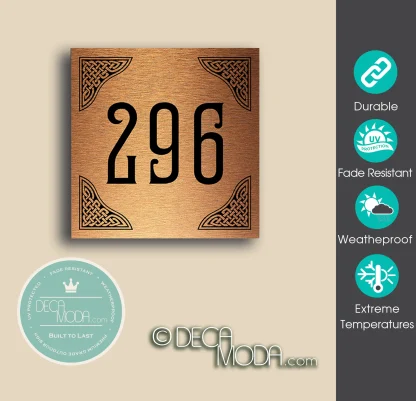 Celtic House Number Sign