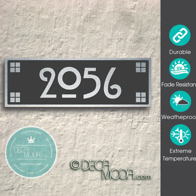 Weatherproof Craftsman Address Sign Outdoor Craftsman Address Sign