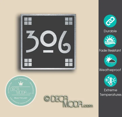 Craftsman House Number Sign