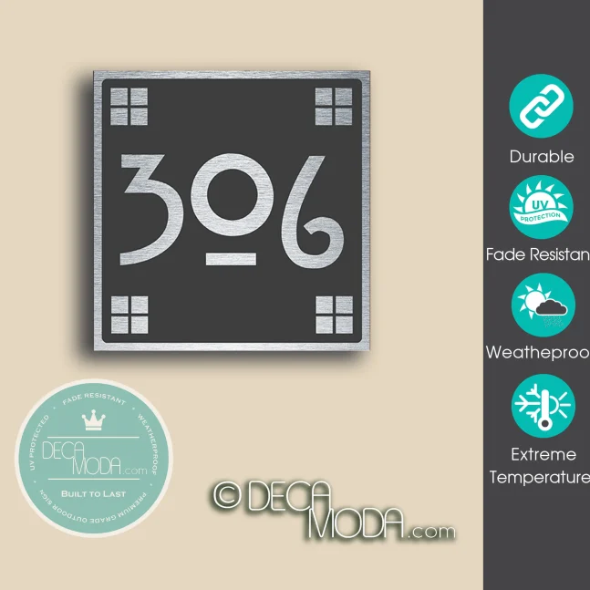 Weatherproof Craftsman House Number Sign Craftsman House Number Sign