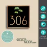 Ginkgo House Number Sign